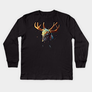 Deer skull Kids Long Sleeve T-Shirt